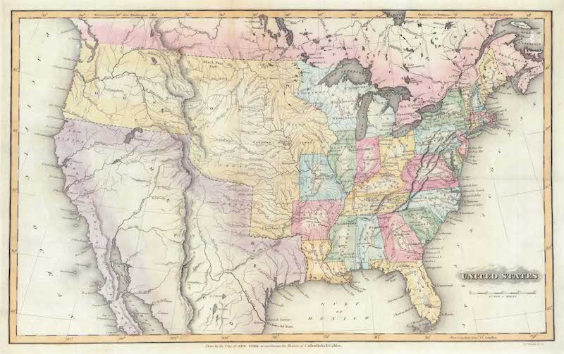 HISTORICAL MAP UNITED STATES CADWALLADER - United States Fielding Lucas Jr Memoir Of Cadwallader Colden 1823 Kopie 